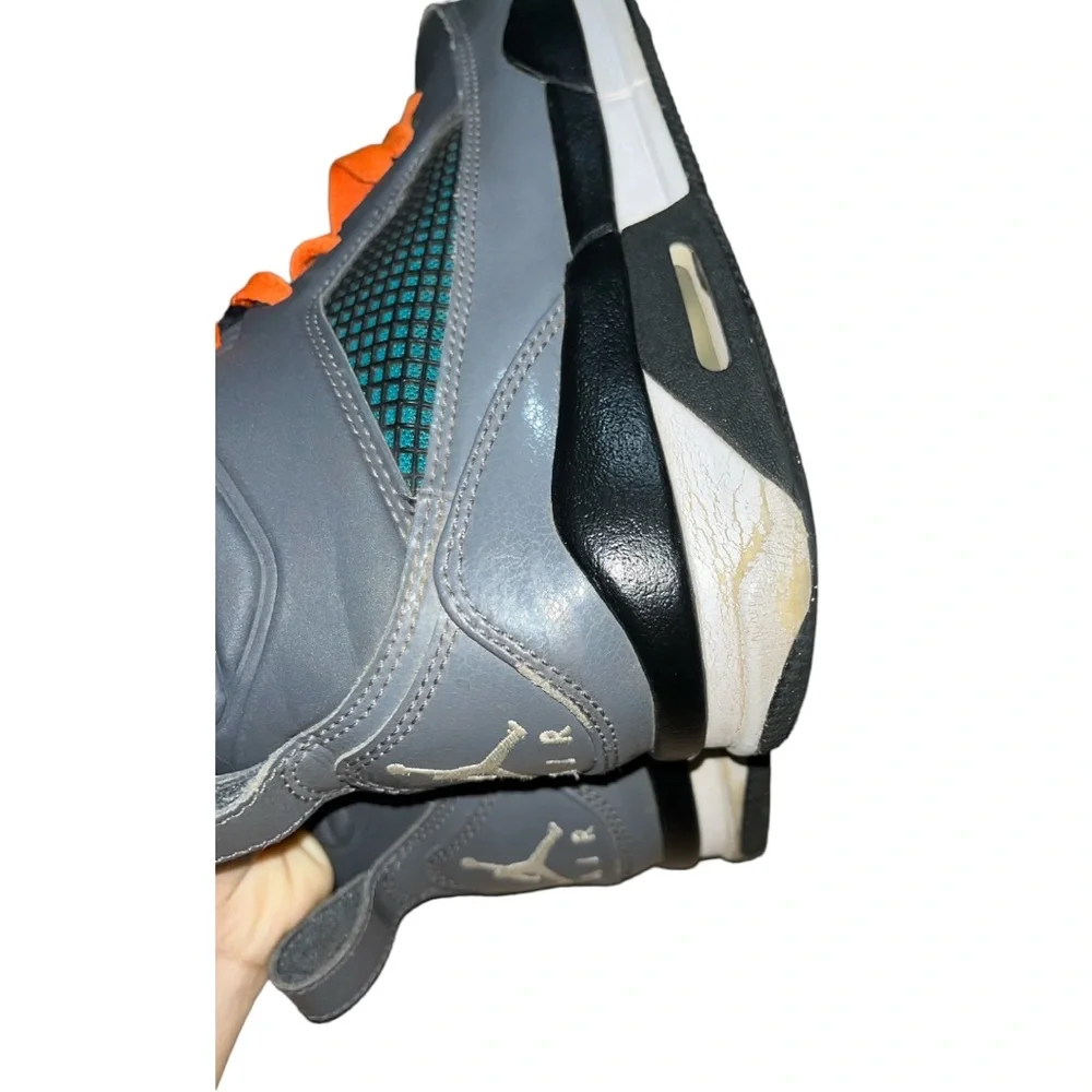Youth Nike Air Jordan Flight Grey/Black/Teal Sneakers - 6.5Y (Women’s 8) - Picture 8 of 13